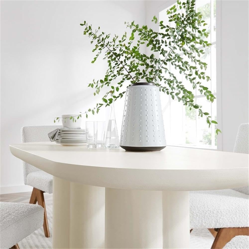 Modway EEI-6764-WHI Caspian 72' Oval Concrete Dining Table, White