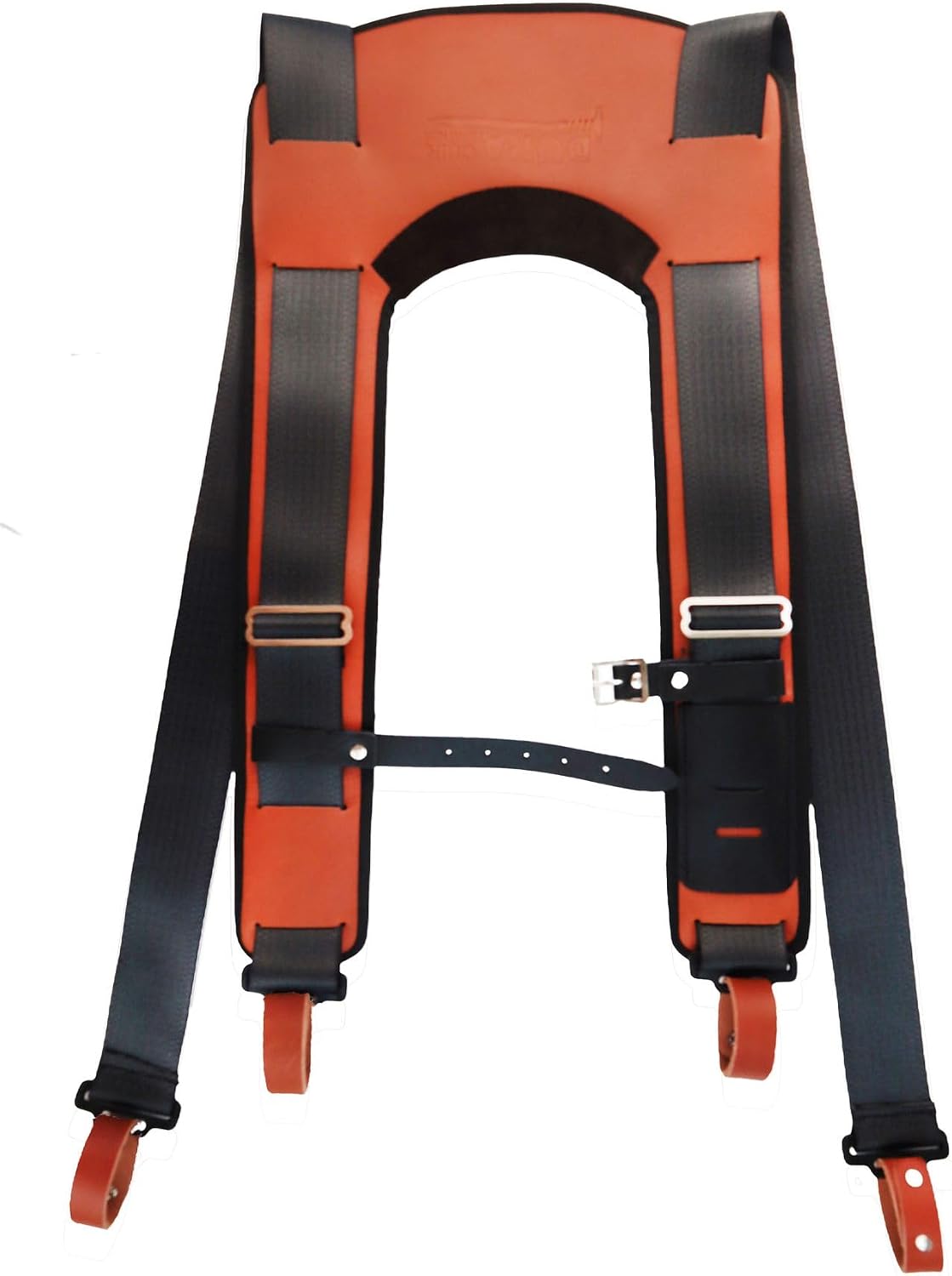 Professional Leather Tool Belt, Construction Carpenter Pouch Set with Suspenders, Multiple Pockets, Tan