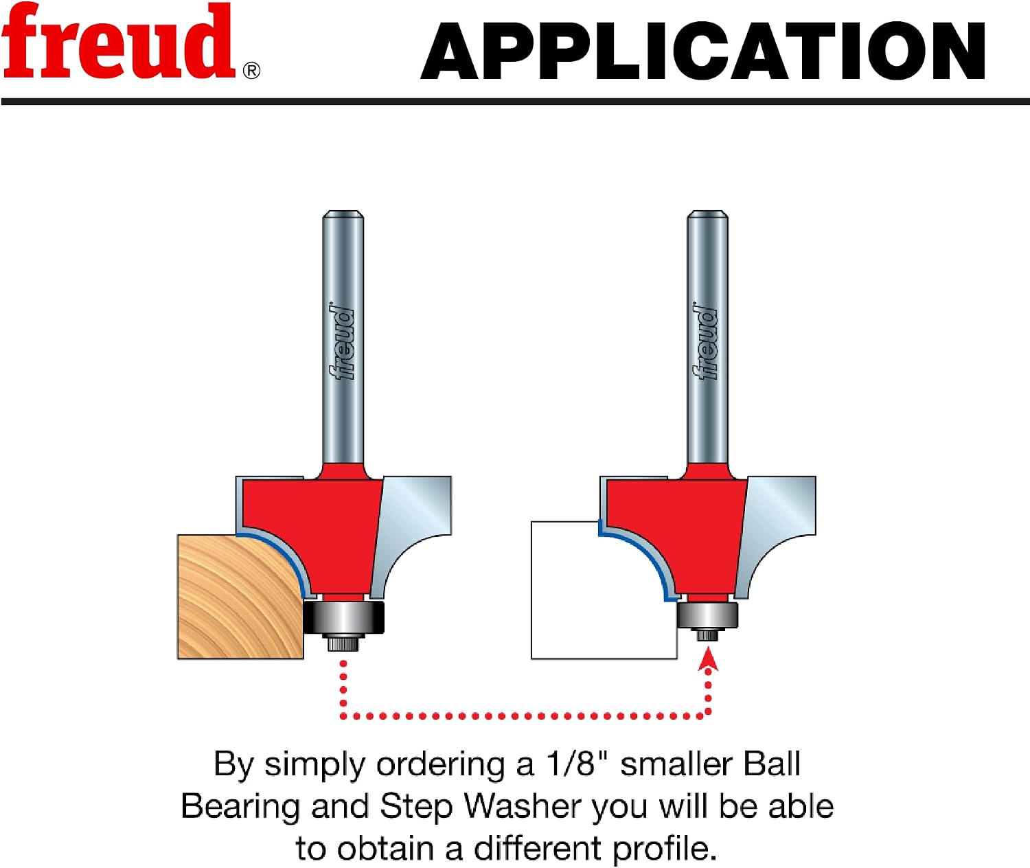 Freud 34-140: 1-1/2' Radius Rounding Over Bit with 1/2' Shank