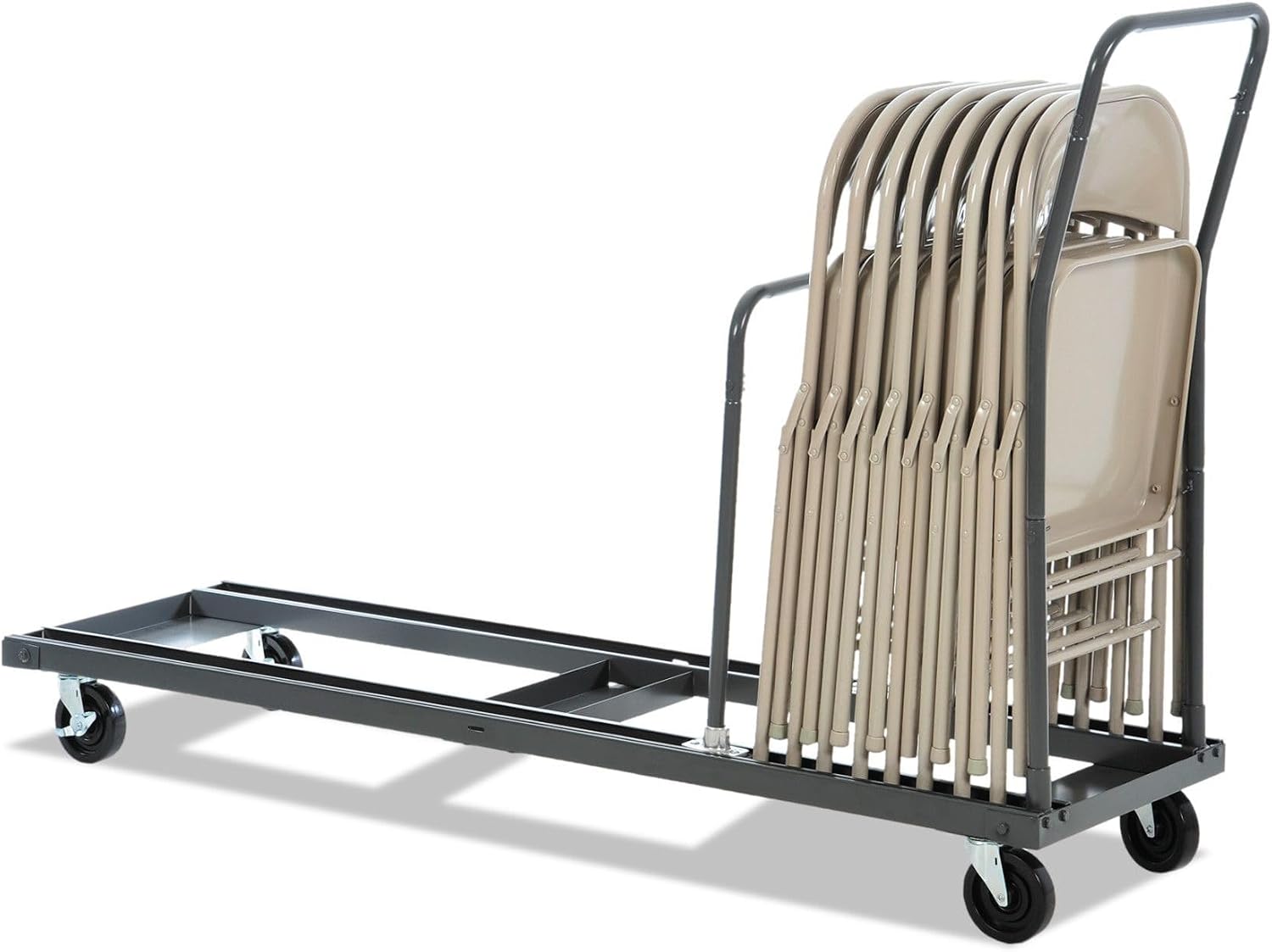 Alera Chair and Table Cart, 20-3/4w x 50-5/8d to 75-3/8d, Black
