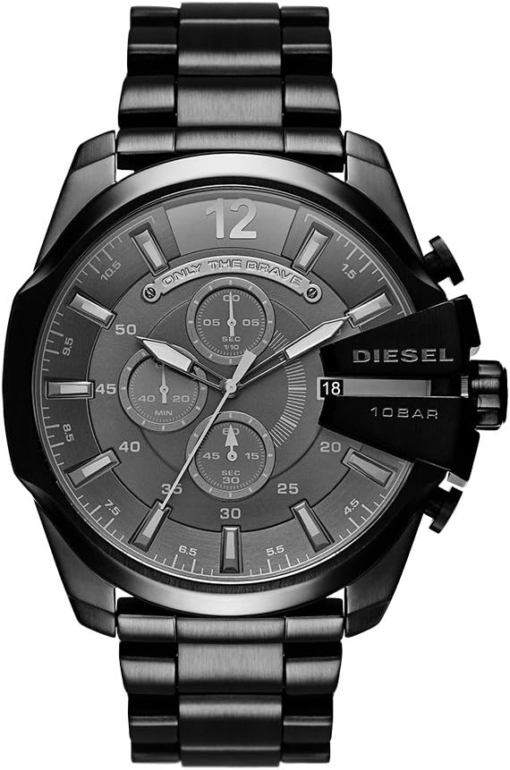 Diesel Mega Chief Watch for Men, Chronograph Men's Watch