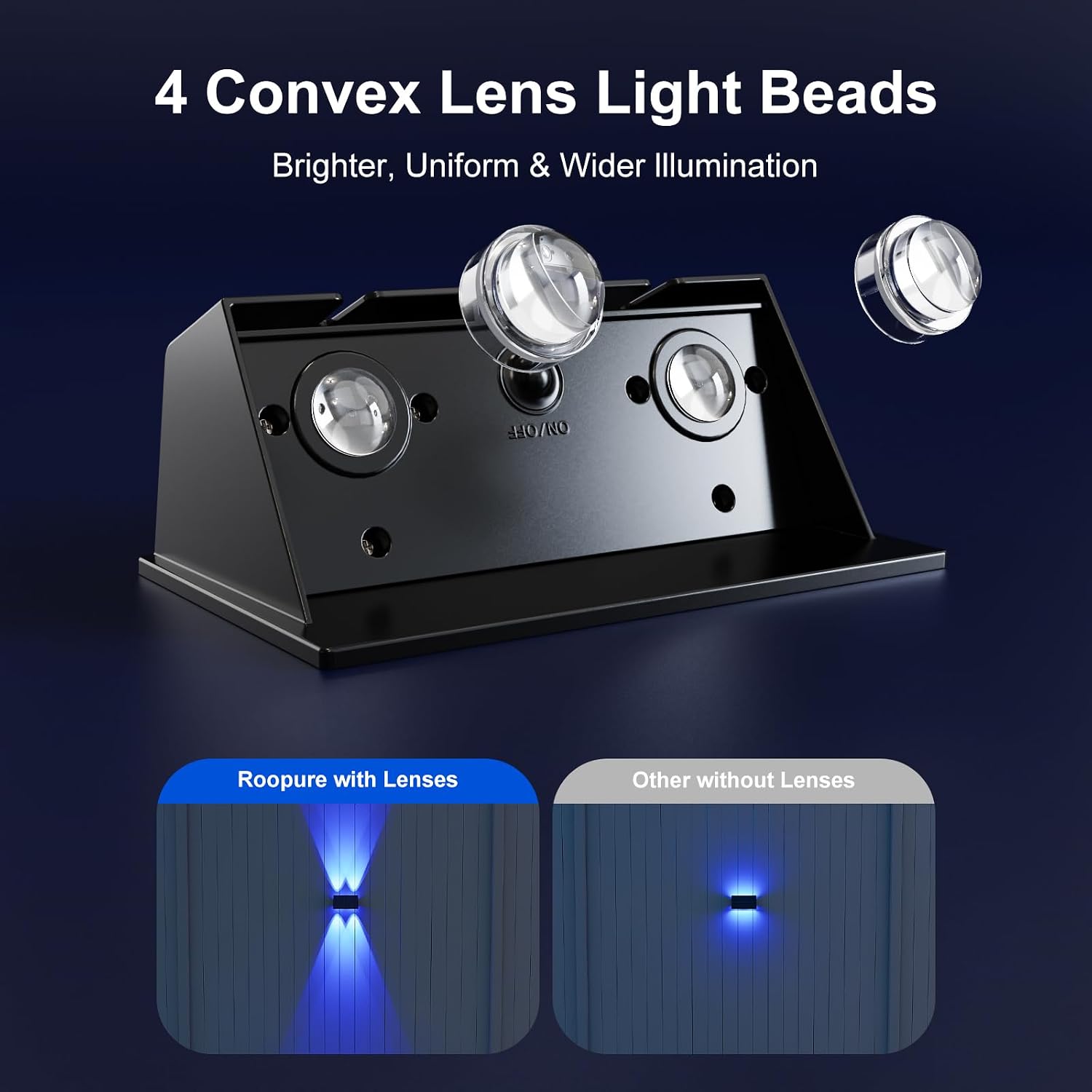 12 Pack RGB Solar Up and Down Wall Lights Outdoor Decorative Fence LED Waterproof Lamps for Deck, Patio, Porch, House, Garden, Pool Cage, Dynamic Color Changing Lights for Festive Atmosphere Building