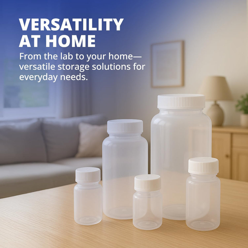 United Scientific™ 16oz Bottles with Lids, Wide Mouth Polypropylene Reagent Bottle, Autoclavable, BPA-Free, RoHS Compliant, 500ml, Case of 144