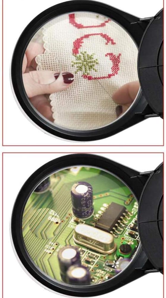 3X 10X Led Magnifying Lamp Desktop Led Magnifier with Daylight Bright Led Lights and Flexible Gooseneck for Reading, Working, Hobby, Soldering and Crafts