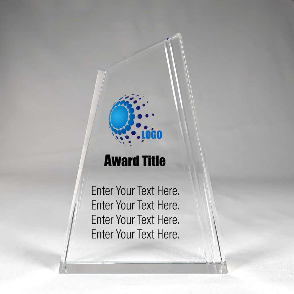 Personalized Acrylic Award - Recognition Acrylic Trophy, Employee of the Month, Custom Trophy for Appreciation Gifts, Work Anniversary, Employee & Co-Worker Gifts, Awards and Trophies (Crystal Peak Award)