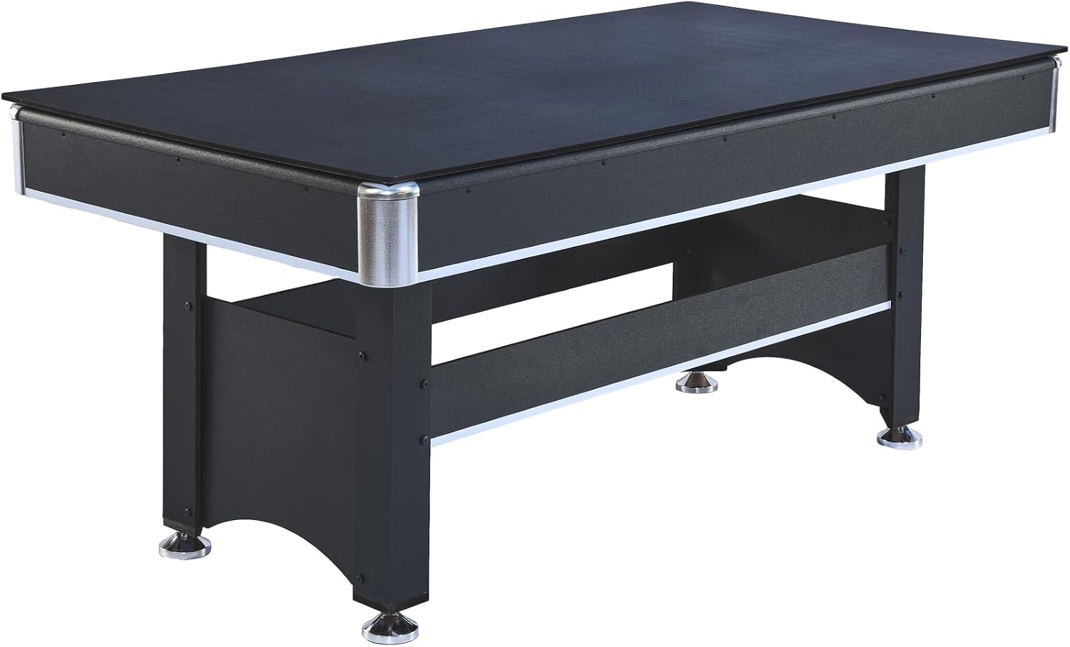 6 ft Pool Table with Table Tennis Top - Black and Red, Space-Saving, Ages, Elegant Design