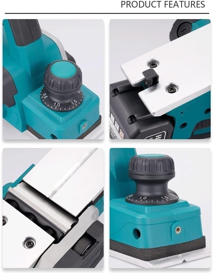 Cordless Electric Planer, 15000rpm Electric Router Trimmer With Wrench Wood Cutting Machine Woodworking Tool(Without Battery)