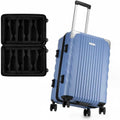 BRANTMAKER Wine Suitcase for Airplanes 12 Bottle, Wine Luggage for Airplane Travel with Removable Foam Insert and TSA Approved Lock, Hard PC Shell Travel Case with Hinomoto Double Wheels, Blue