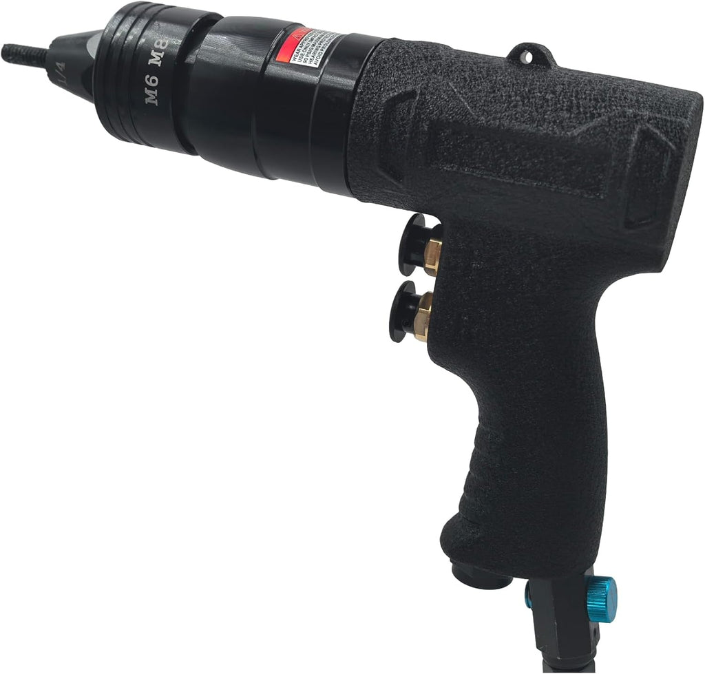 Air Rivet Nut Tool Kit, Pneumatic Pull Nut Setter with 1/4', 5/16' Mandrels for Sheet Metal Fastening Threaded Insert Installation