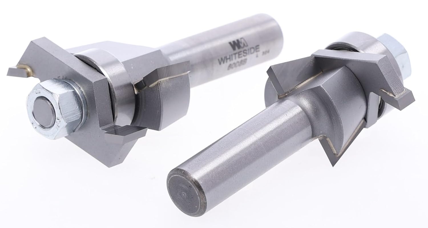 Whiteside 6008 15 Degree Shaker Stile & Rail Router Bit: 1 Inch Cutting Length, 1/2 Inch Shank, 1-5/8 Inch Large Diameter