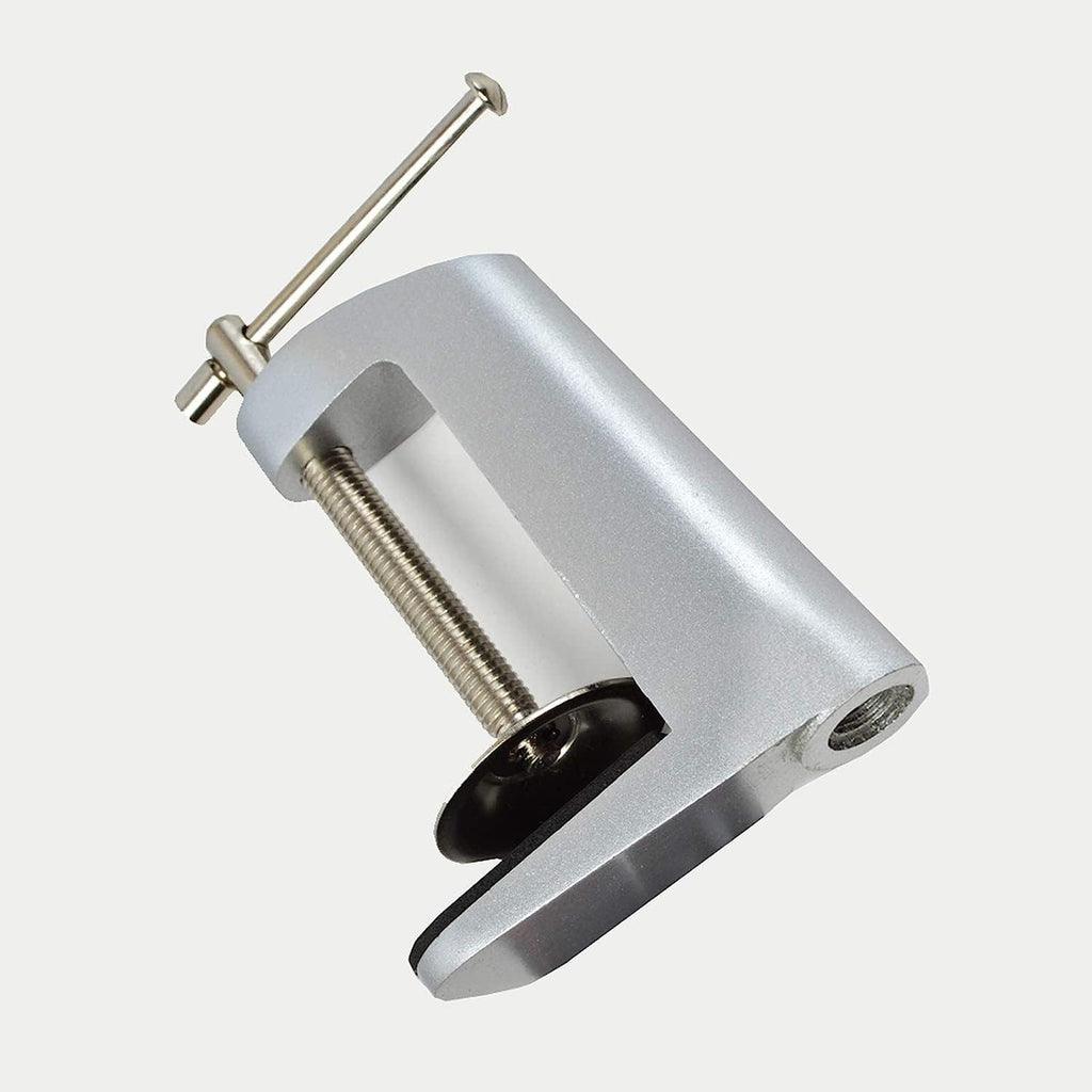 Desk Lamps Metal with Clip, Adjustable Reading Clamp Light with Long arm, Study Book Lamp for Work Office, with Cable and Switch, E27,Silver