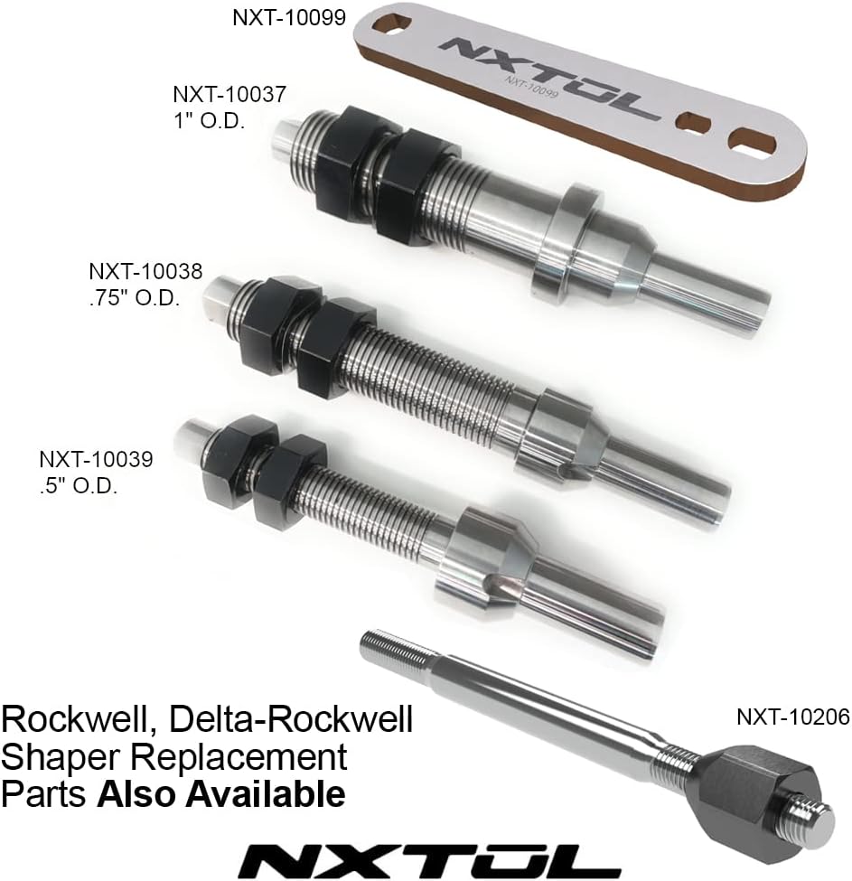 NXT-10017 Router Bit Spindle Adapter for Delta Rockwell 3HP Shapers | Includes 1/4' and 1/2' ER20 collets| No slip, Improved Life, Easy cutter extraction | Made in U.S.A