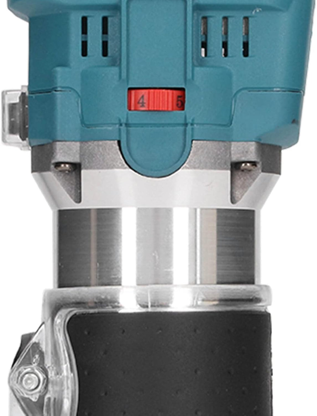 Cordless Woodworking Trimmer, Brushless 18V Lithium Ion Battery Wood Trimming Machine Router, 6 Gears Speed Adjustable from 10000 to 30000 RPM, with Quick Locking Sys