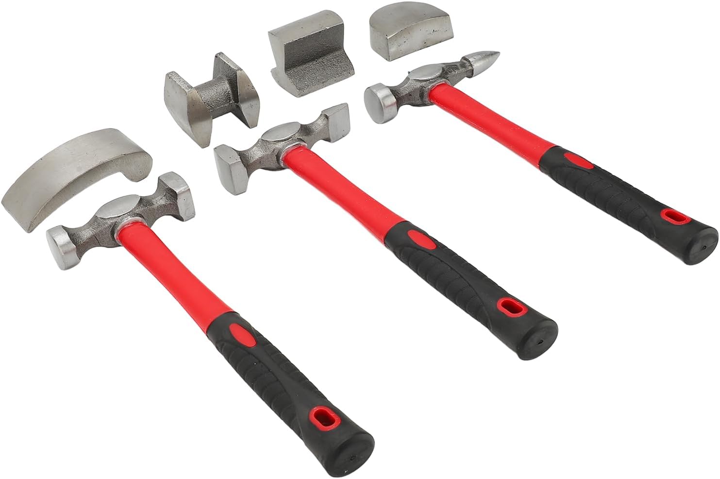 RiToEasysports Car Body Repair Tools, Shock Absorbing Handle Auto Body Hammer Iron Tool Set for Auto Repair Shops, DIY Car Projects, Vehicle Maintenance, Metal Fabrication