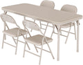 GAOMON 5 Piece Set Folding Table and Chairs Set, Boys and Girls Activity Table and Chairs Set for Dining Room,Daycare,Classrooms
