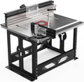 Bench Top Router Table, Full Size Portable Router Table, Workshop Table Router, Workbench Accessory (Black, Imperial)