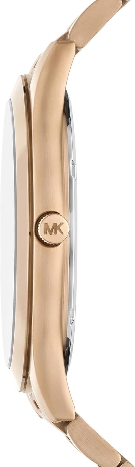 Michael Kors MK9122 - Slim Runway Three-Hand Beige Gold-Tone Stainless Steel Watch