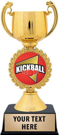 Crown Awards Personalized Kickball Trophy, 7.25' Gold Cup Kickball Trophies with Free Custom Engraving Prime