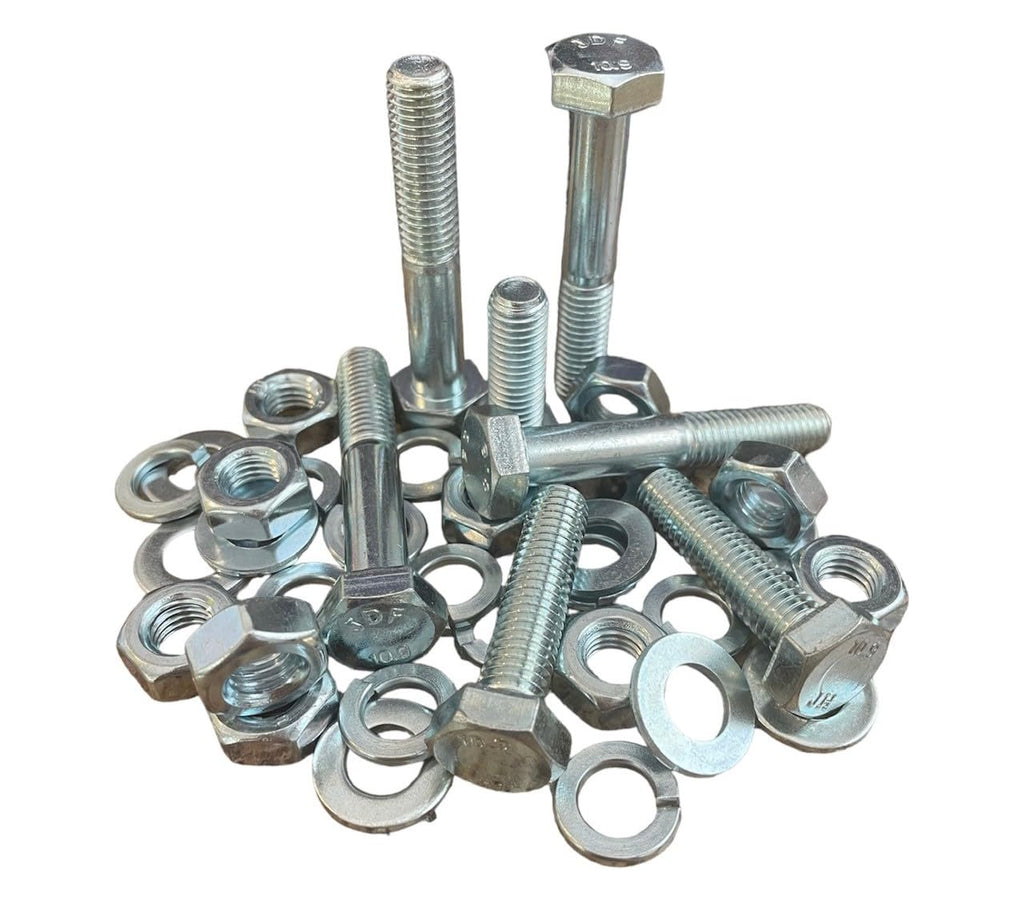 1,260 Piece Metric Class 10.9 Nut Bolt Hex Bolt Hex Head Cap Screw & Washer Assortment with Metal Drawer - M6 M8 M10 M12