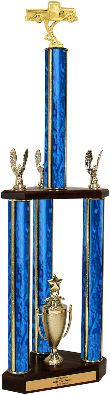 Vintage Pickup Triple Column Trophy - 30'