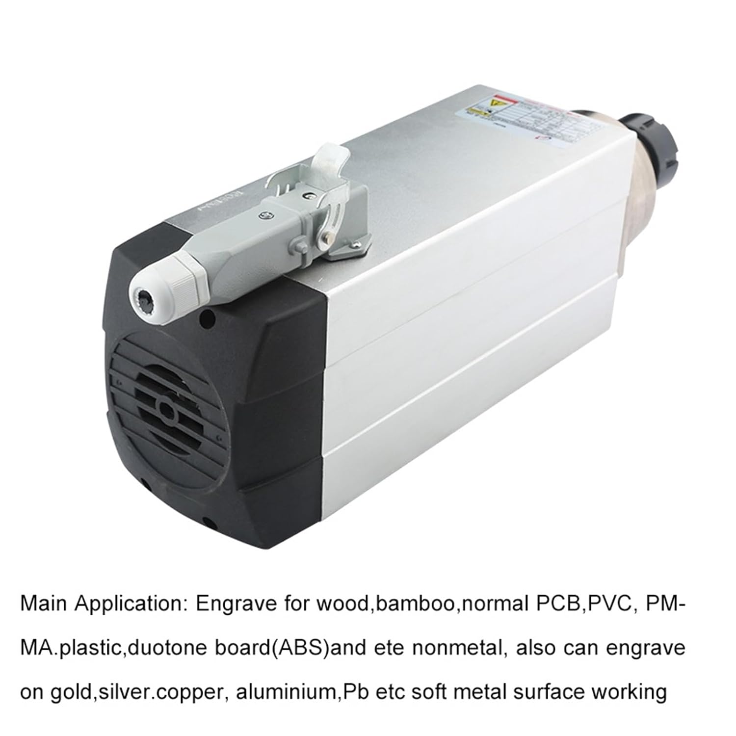 6.0KW Square Air Cooled ER32 Chuck 220v 380v 4 Bearing 300Hz 18000rpm for CNC Router Woodworking Engraving(6.0kw 380V)