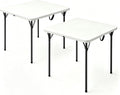 2 Pack Folding Table 3ft - Heavy Duty Plastic Table with Handle, Foldable & Portable, Fold-in-Half Utility Tables for Outdoor, Dining, Wedding, Events, Indoor, Picnic, Camping, Party (White)
