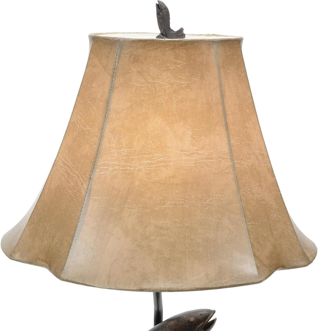 BLACK FOREST DECOR - Fish Pair Table Lamp for Cabin, Living Room, Nightstand, Desk - Nautical Home Décor - 24.5' x 14.75'