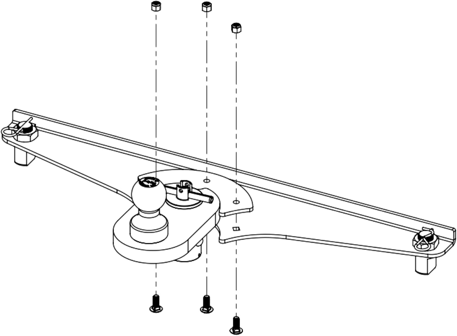 GEN-Y GH-21007 GoosePuck 5' Offset Gooseneck Ball for OEM Puck Mount System fits GM Short Bed 2020 to Current - 25,000 LB Towing Capacity