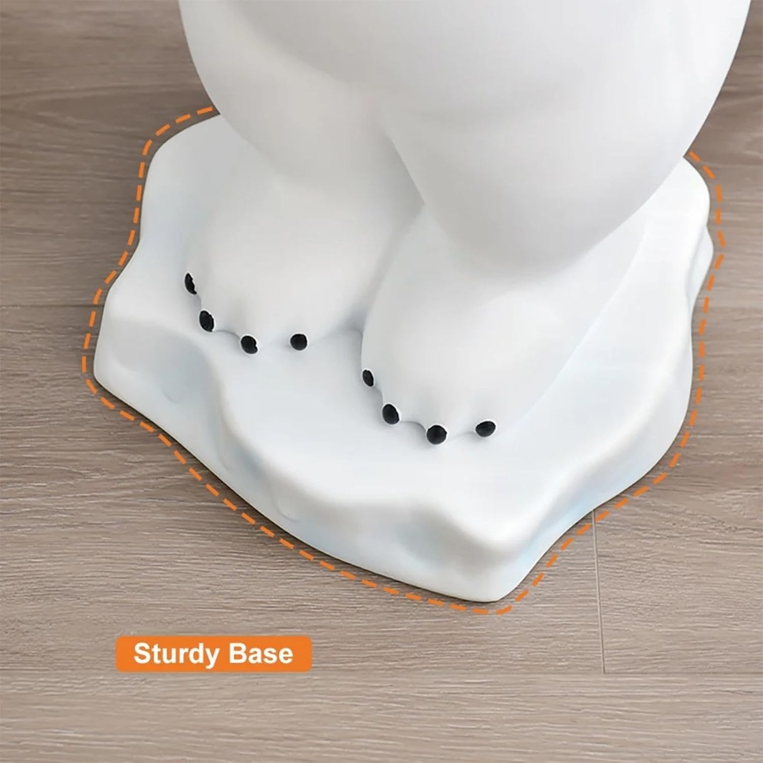 homary White Bear Side Table with 2-Tier Gold Trays, Modern Animal Sculpture End Table, Decorative Accent Table for Living Room, Bedroom, Nursery & Home Décor