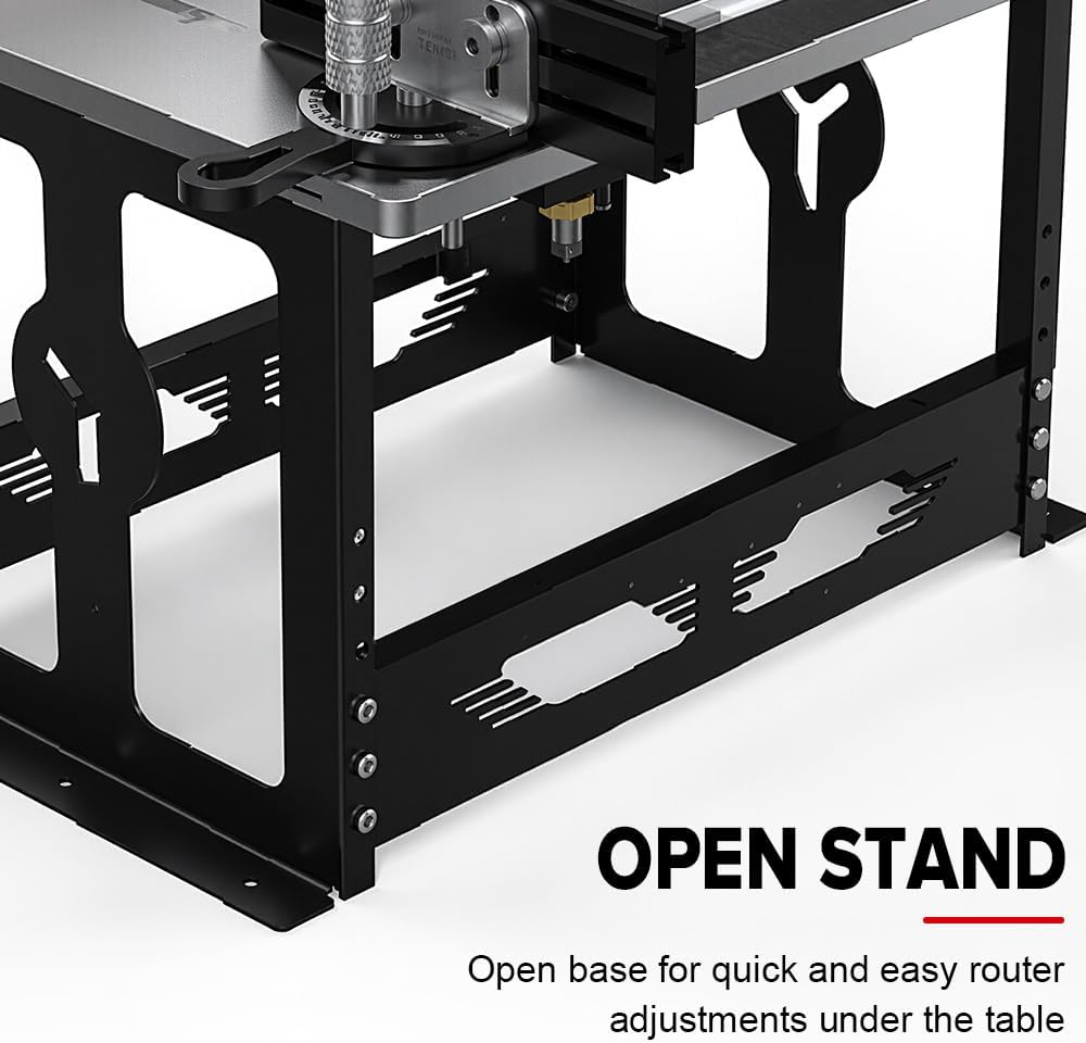 Bench Top Router Table, Full Size Portable Router Table, Workshop Table Router, Workbench Accessory (Black, Imperial)