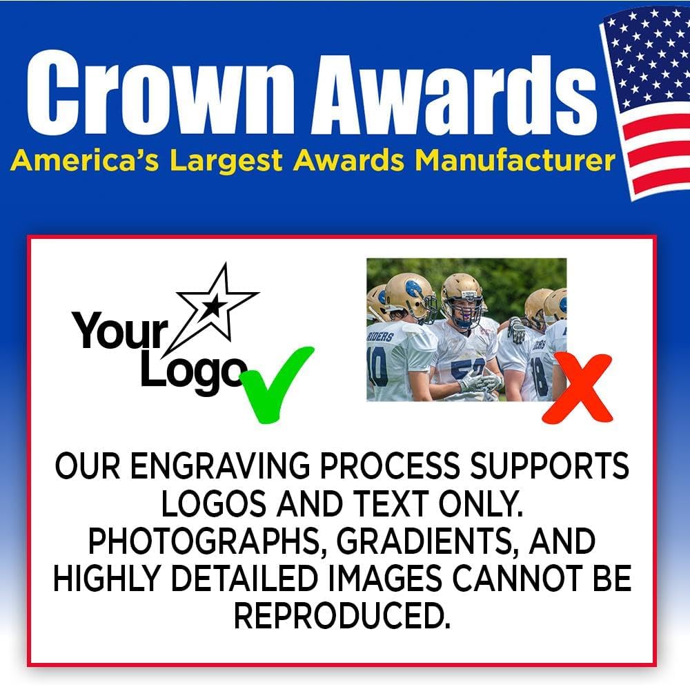 Crown Awards Customizable Crystal Trophy, 9' Engraved Tear Drop Crystal Award