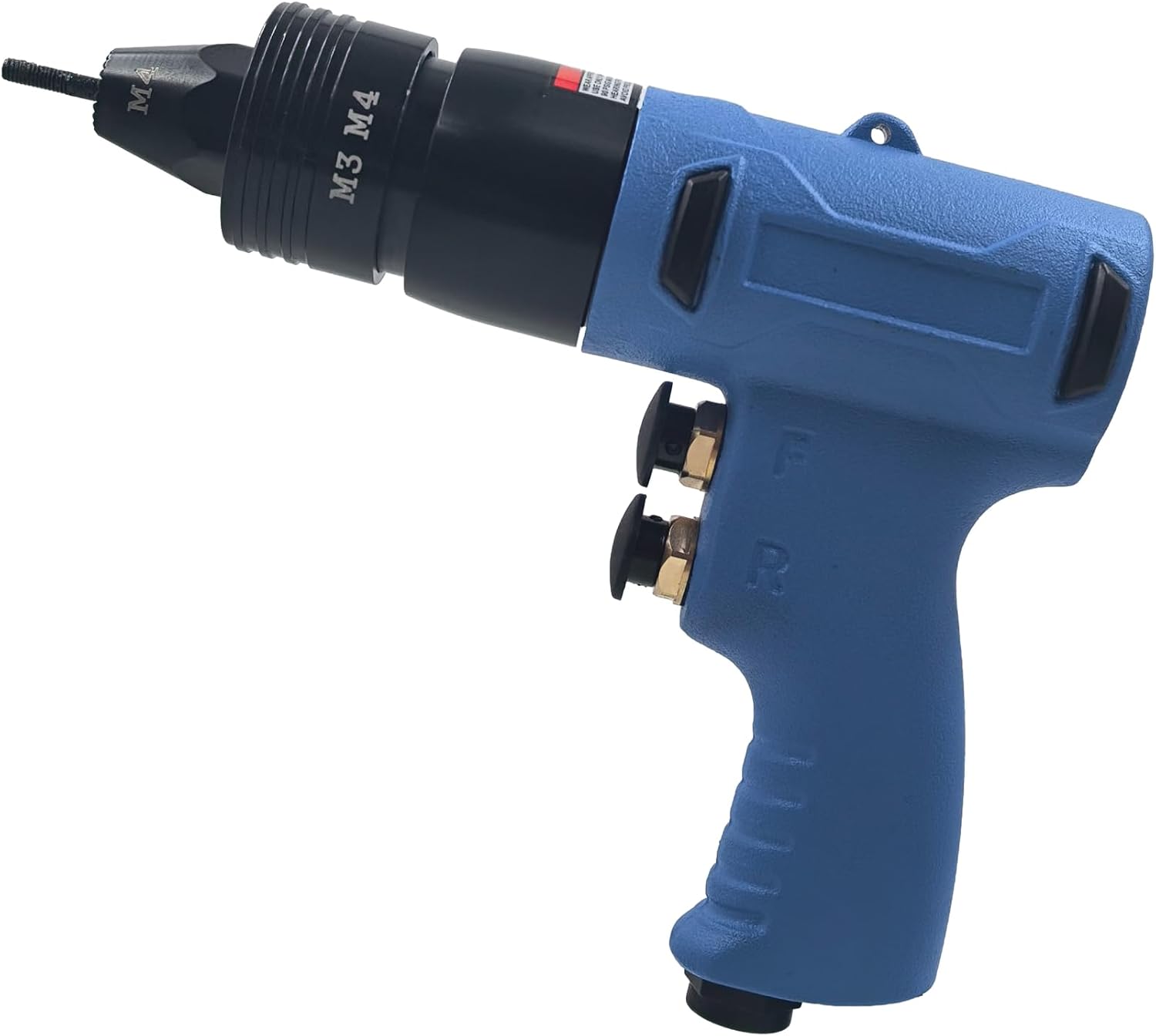 Air Rivet Nut Tool Kit, Pneumatic Pull Nut Setter with M3, M4 Mandrels for Sheet Metal Fastening Threaded Insert Installation