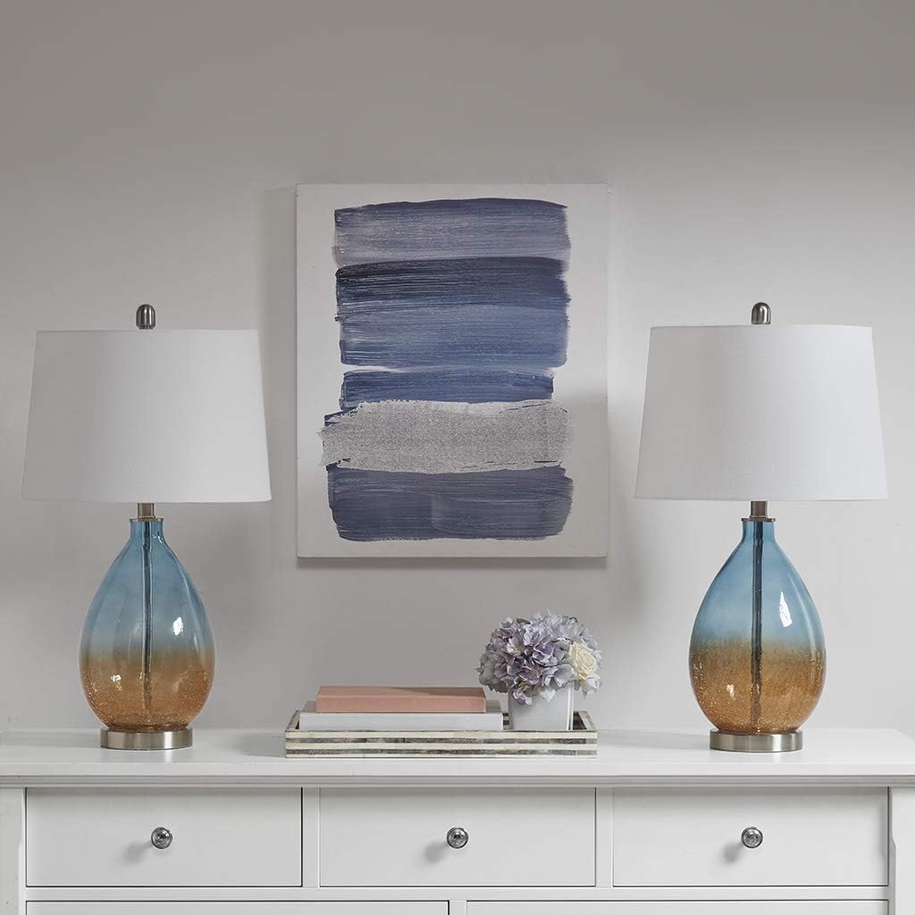 510 DESIGN Cortina Table Lamp Set of 2 with Blue Finish 5DS153-0031