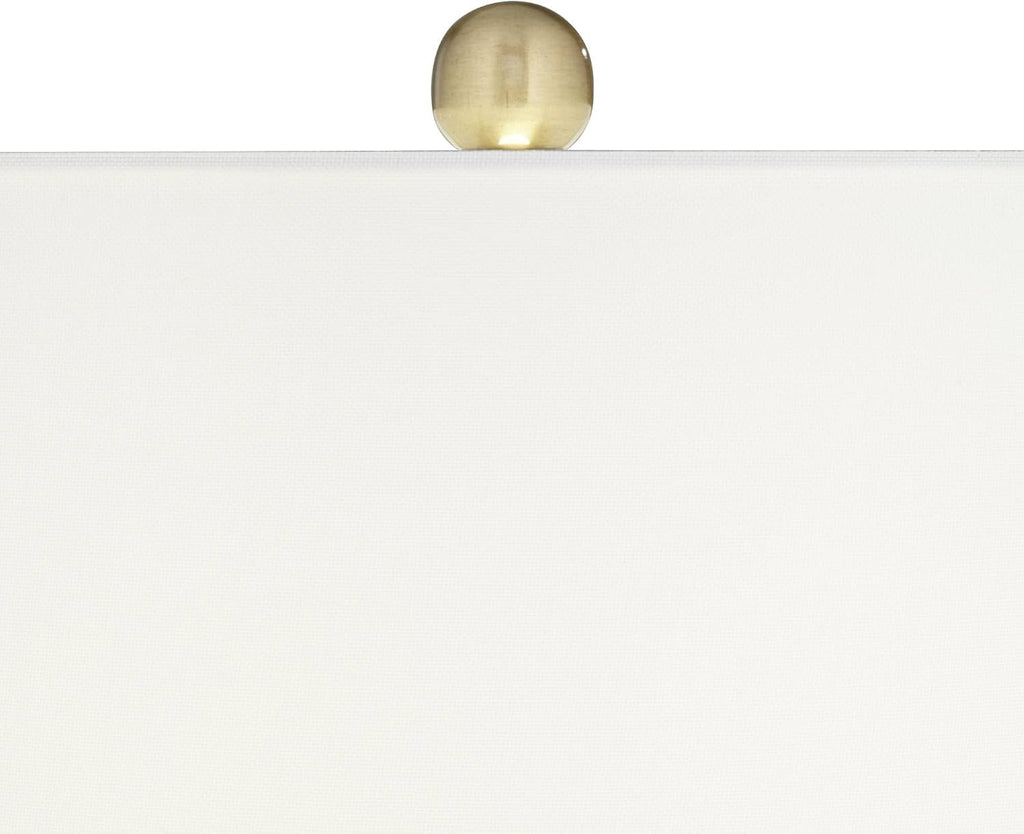 360 Lighting Draper 26' High Modern Coastal Table Lamps Set of 2 White Ceramic Fabric Shade Living Room Bedroom Bedside Nightstand House Office Home Reading Kitchen Entryway Console Family