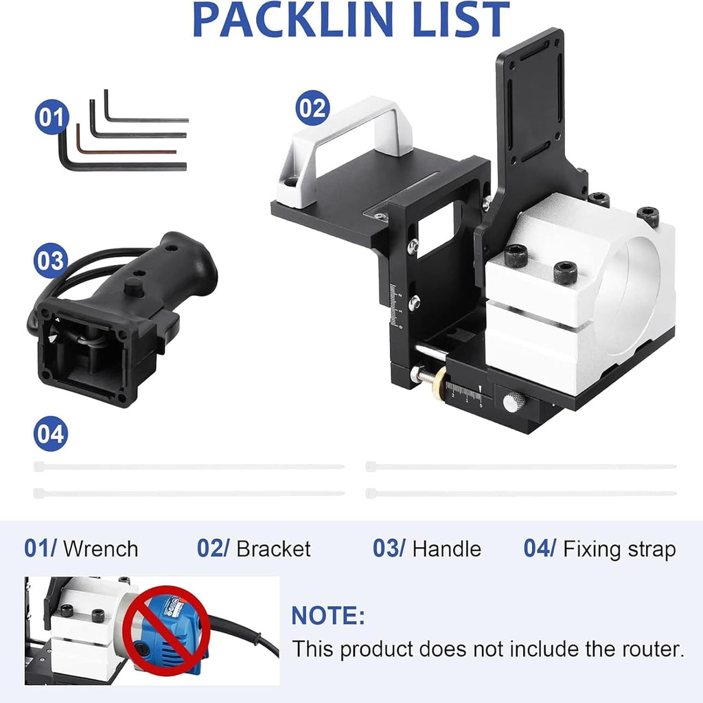 Mortising Machine, Invisible Fastener Slotting Bracket Router, Black MortiseTenon Jig, for Woodworking Furniture Splicing