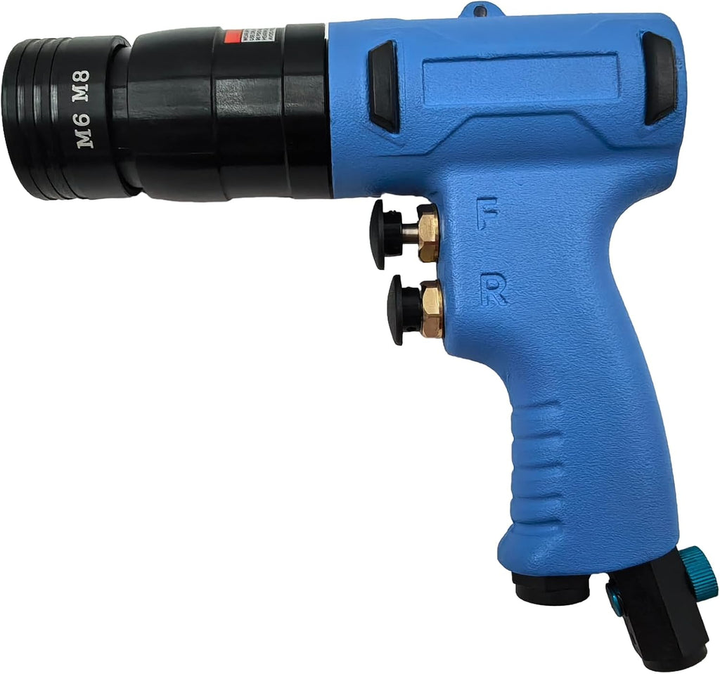 Air Rivet Nut Tool Kit, Pneumatic Pull Nut Setter with M6, M8 Mandrels for Sheet Metal Fastening Threaded Insert Installation