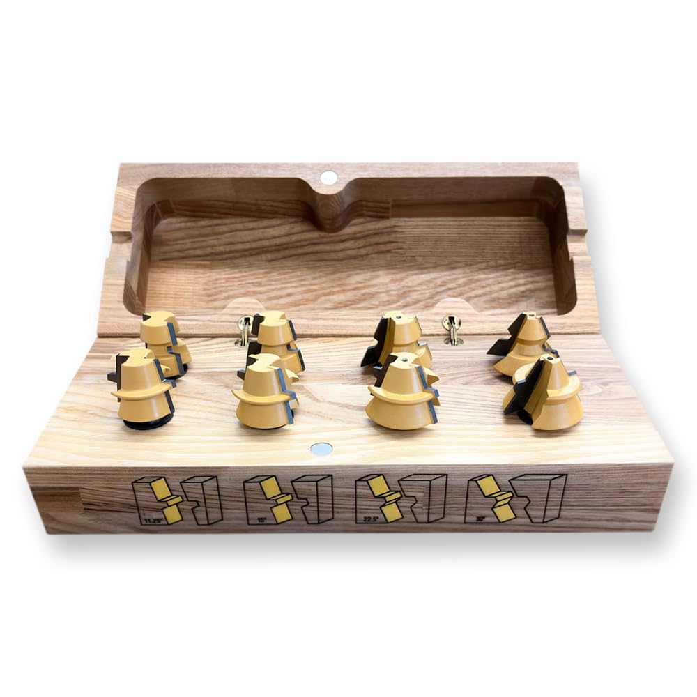 Sommerfelds 8 Piece Angle Making Router Bit Set, 1/2-Inch Shank