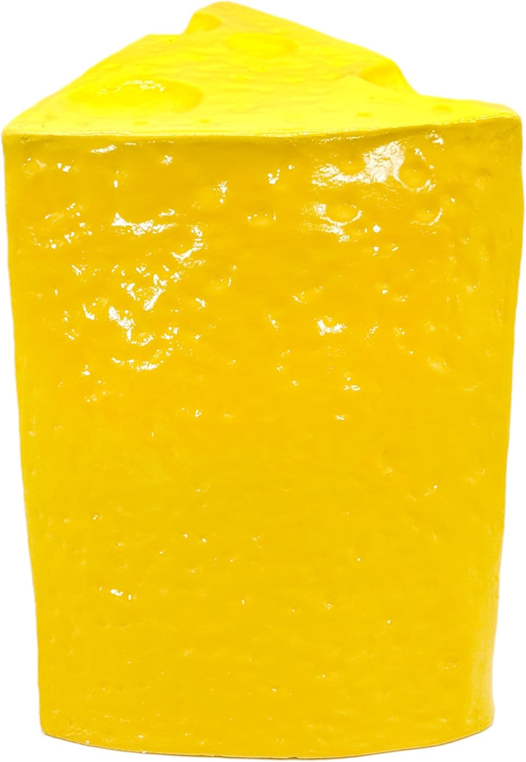 Galt International 18' Yellow Cheese Wedge Stool Side Table Home Decor Plant Stand Garden Indoor Outdoor Decorations