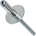 Large Flange Pop Rivets 5/32' x 1/4' Aluminum Body Steel Mandrel (5-4) Qty 2500 Threaded Fasteners for Mechanical Repair Universal Multi-Purpose Replacement Parts