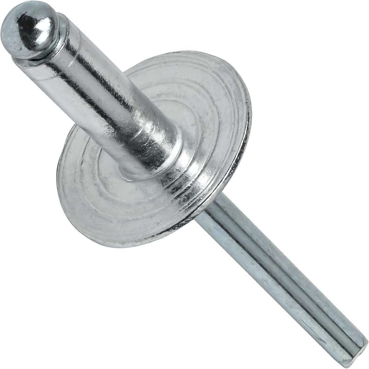 Large Flange Pop Rivets Aluminum Body Steel Mandrel Dome Head Blind Rivet Size (6-4) 3/16' x 1/4' Qty 1000 Durable Fasteners for Construction Automotive Repair Machinery Assembly Improvement Projects
