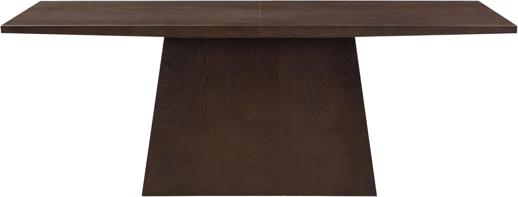 Christopher Knight Home Coadz 82 inch Wooden Dining Table, Modern Rectangular Kitchen Dinner Table for 6-8 People, Pedestal Wooden Dining Furniture for Kitchen Office Conference Room, Espresso Brown