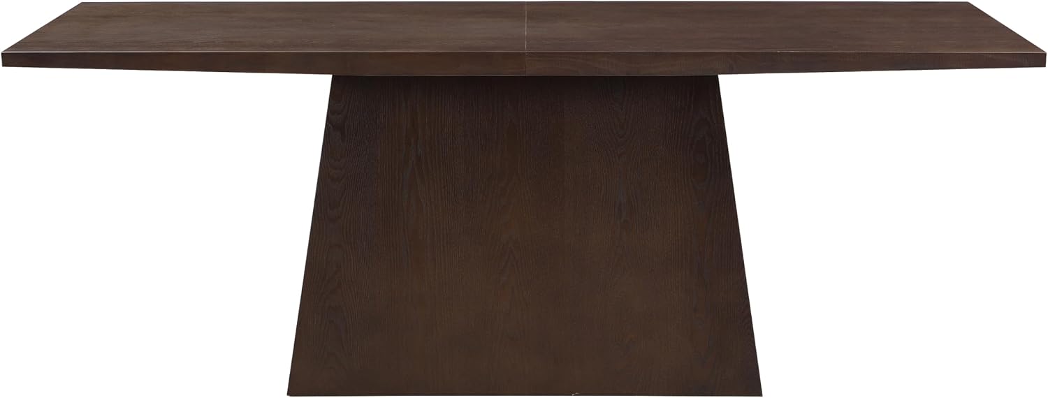 Christopher Knight Home Coadz 82 inch Wooden Dining Table, Modern Rectangular Kitchen Dinner Table for 6-8 People, Pedestal Wooden Dining Furniture for Kitchen Office Conference Room, Espresso Brown