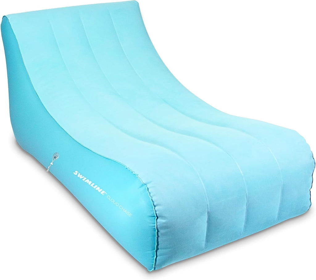 SWIMLINE Original Cloud Chaise Pool Lake Float Lounger Raft for Adults & Kids | Comfortable Fabric Foam Texture for Floating & Backyard Lounging | Connect Multi Floats W/Bungee System (Pack of 6)
