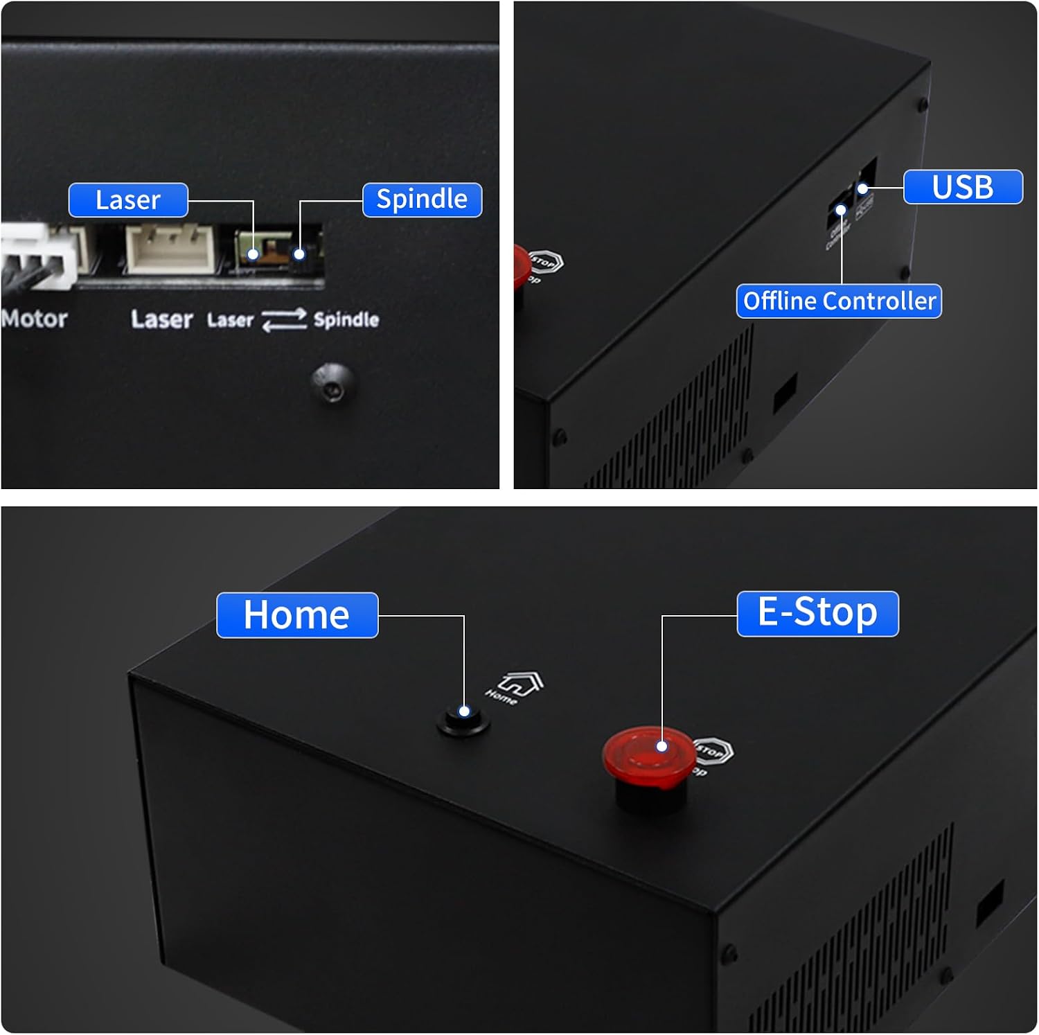 3018 500W CNC Router Machine All Metal Structure 3 Aixs CNC Engraving Machine with Emergency Stop Button and Limit Switches for Wood Acrylic MDF Nylon Carving, Working Area 300X180X60mm
