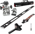 Trend Ultimate Door Installation Kit with 9ft AnyDoor Hinge Jig, T1 Plunge and Trim 1/4 Inch Router, Foot Operated Door Lifter, Door Stand and Router Bit Set, H/JIG/D/B2