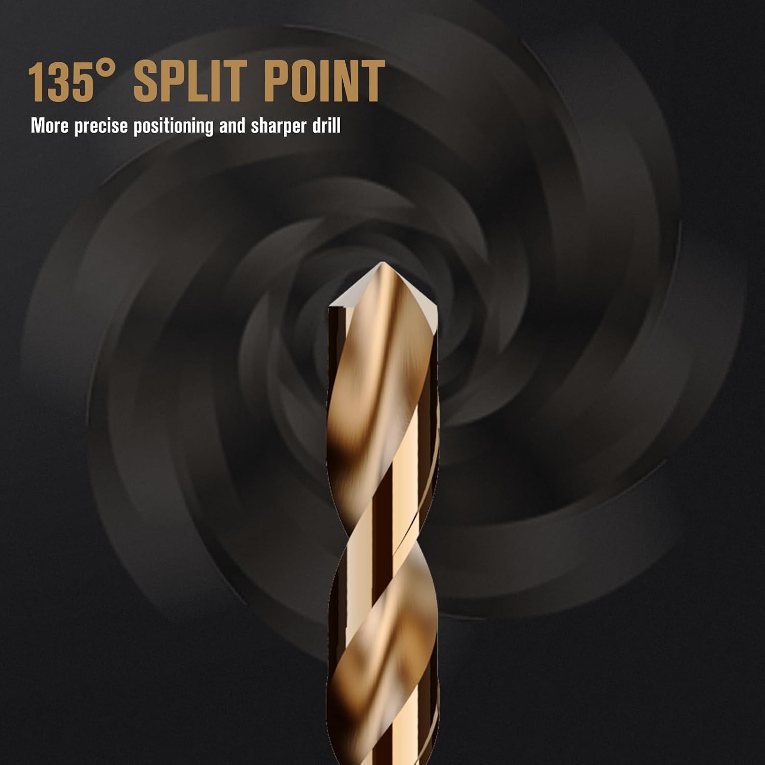 Cobalt Drill Bit Set, 234Pcs M35 High Speed Steel Jobber Length Drill Bit Kit for Hardened Metal, Stainless Steel, Cast Iron, Wood and Plastic, with Index Storage Case, 3/64'-1/2'