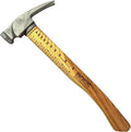 Boss Hammer 14 oz. Ti64 Construction Grade Titanium Hammer - Tennessee Hickory Handle - Framing Square, Rip Claw Design, Magnetic Nail Starter, Milled Face - Made in the USA - BH14TIHI18M
