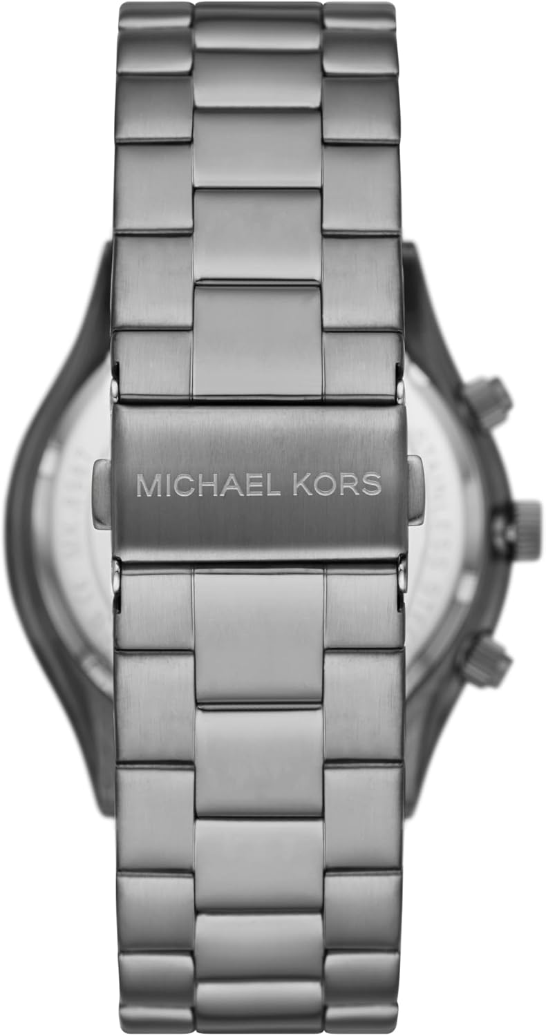 Michael Kors MK9122 - Slim Runway Three-Hand Beige Gold-Tone Stainless Steel Watch