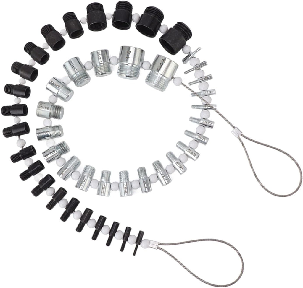 Nut and Bolt, Thread Nut And44 Male Female Thread Identifier Gauges 23 Inch and 21 Metric Sizes, Nut & Bolt Assortment Sets