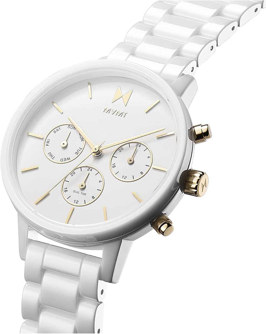 MVMT Rise Mini Women's Watch 3 Hand Quartz Stainless Steel Case and Link Bracelet Water Resistant Premium Minimalist Vintage Timepiece Gift for Her 30mm